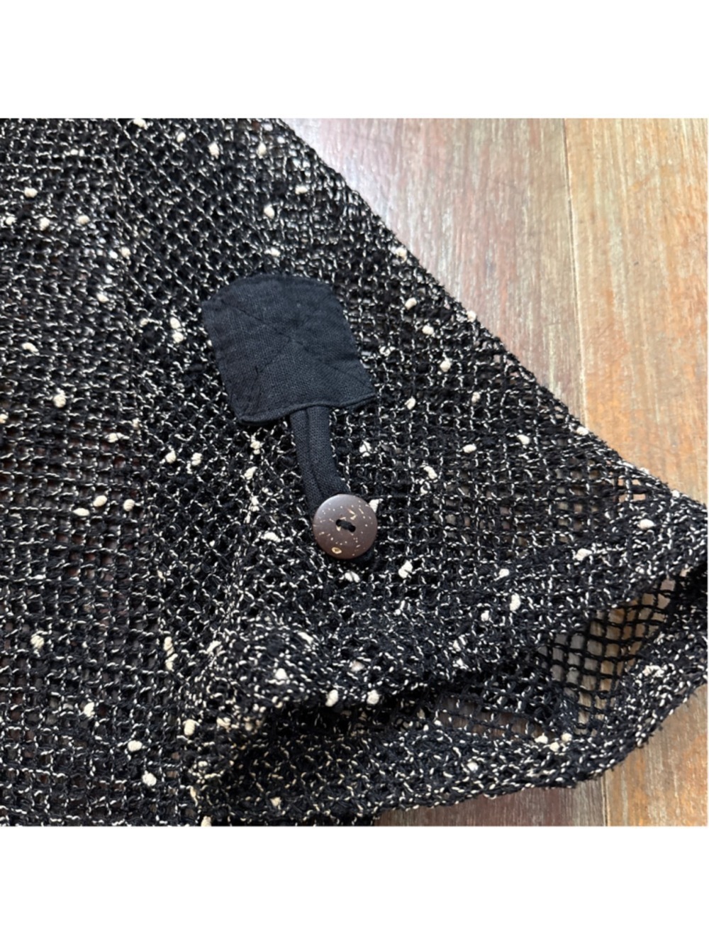 Kaktus Black Crochet Cardigan Large - Picture 5 of 14